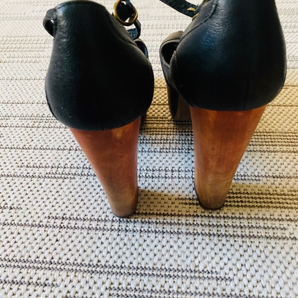 Jeffrey Campbell Foxy Wood Platform Heels - Picture 4 of 5